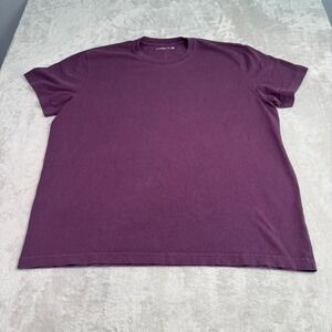 American Giant Mens Cotton Crew Neck T-Shirt 2XL Purple Made in the USA Logo